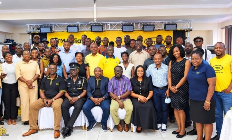 Officials from MTN and other stakeholders after the programme