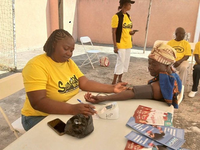 A woman being screened during the programme