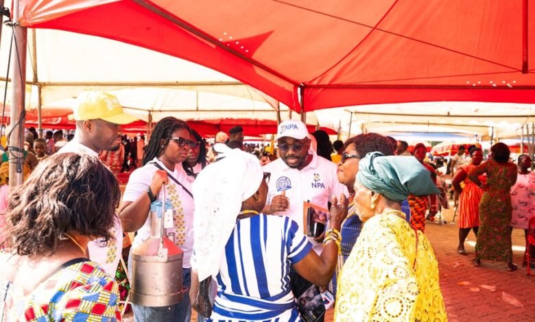 NPA staff educating residents of Ho on petroleum safety during the festival