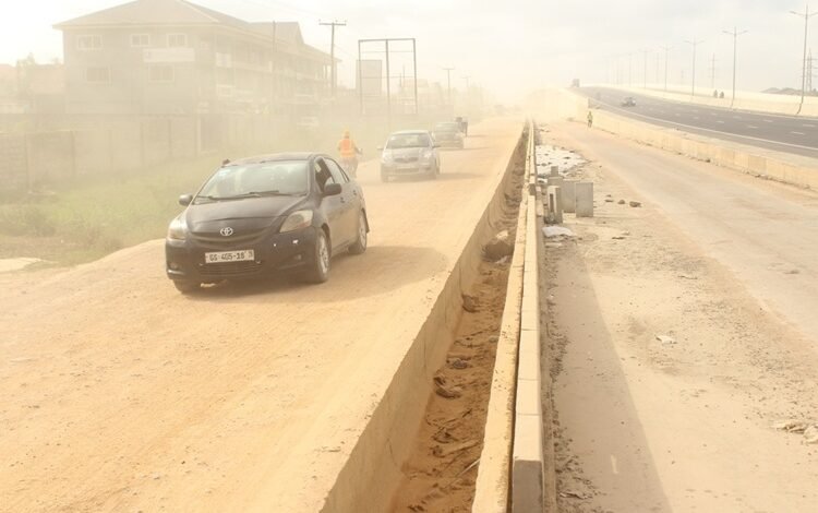 The unasphalted Pobiman stretch of the road. Photo. Ebo Gorman