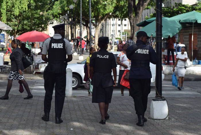 Officers in Port of Spain, the capital of Trinidad and Tobago