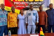 Dr Dzabaku Kudiabor (third from right) with other members of the CNIR after the launch