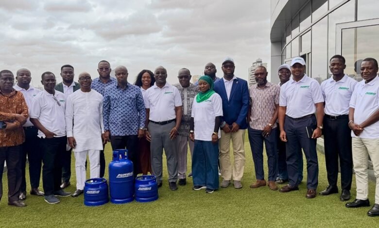 Mr Coulibaly (fifth from left) with Mr Tameklo (fourth from left) and other dignitaries at the programme