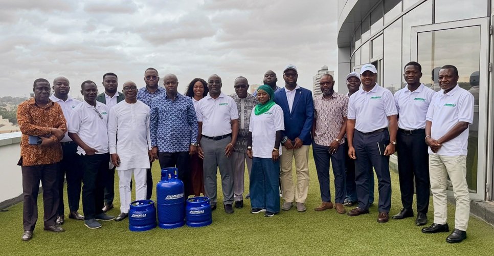 Mr Coulibaly (fifth from left) with Mr Tameklo (fourth from left) and other dignitaries at the programme