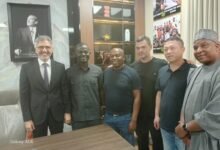 Mr Güngör (left), with other dignitaries after the event