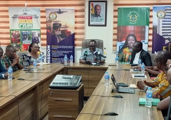 -Prof Gyampo (at head table) speaking during the press conference.