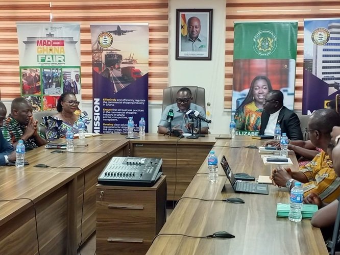 -Prof Gyampo (at head table) speaking during the press conference.