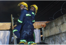 • Firefighters at the scene