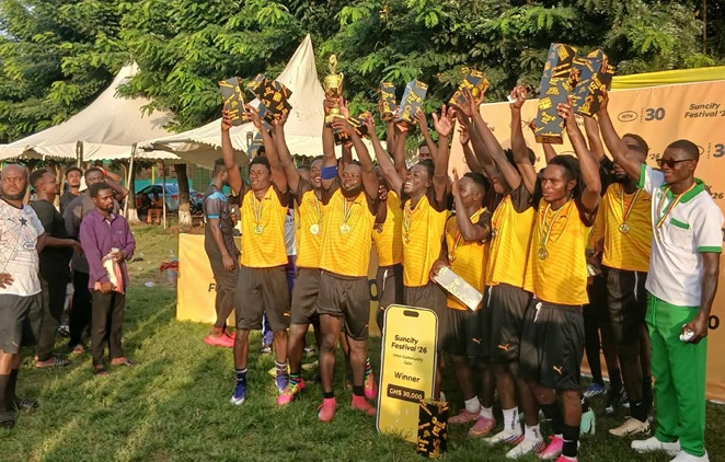 The Odumase players celebrating