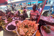 Gyamfua is at her fruit stand at Kaneshie every day by 5am. She inhales toxic air from vehicles for more than 12 hours a day.