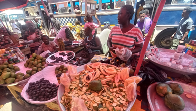 Gyamfua is at her fruit stand at Kaneshie every day by 5am. She inhales toxic air from vehicles for more than 12 hours a day.