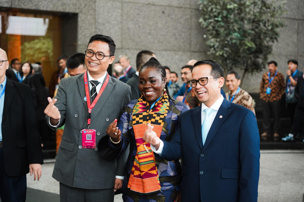 Dr Bimo Wijayanto, D-G, Taxes, Ministry of Finance, Indonesia, Ms Elsie Appau-Klu (middle) and Nurkholisoh Ibnu Aman, Vice Minister of Finance, Indonesia