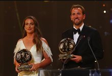 • Alexia Putellas and Harry Kane after winning the Ballon d'Or awards